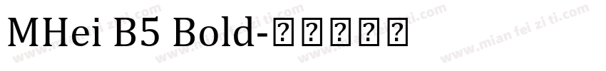 MHei B5 Bold字体转换